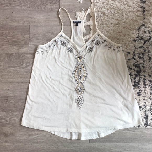 Express Tops - Express Sequin Tank Top